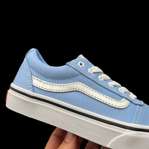 Vans Ward Little Girls Canva Skateboard Sneaker Size 11 Low Top Lace Up Shoes - Picture 3 of 16